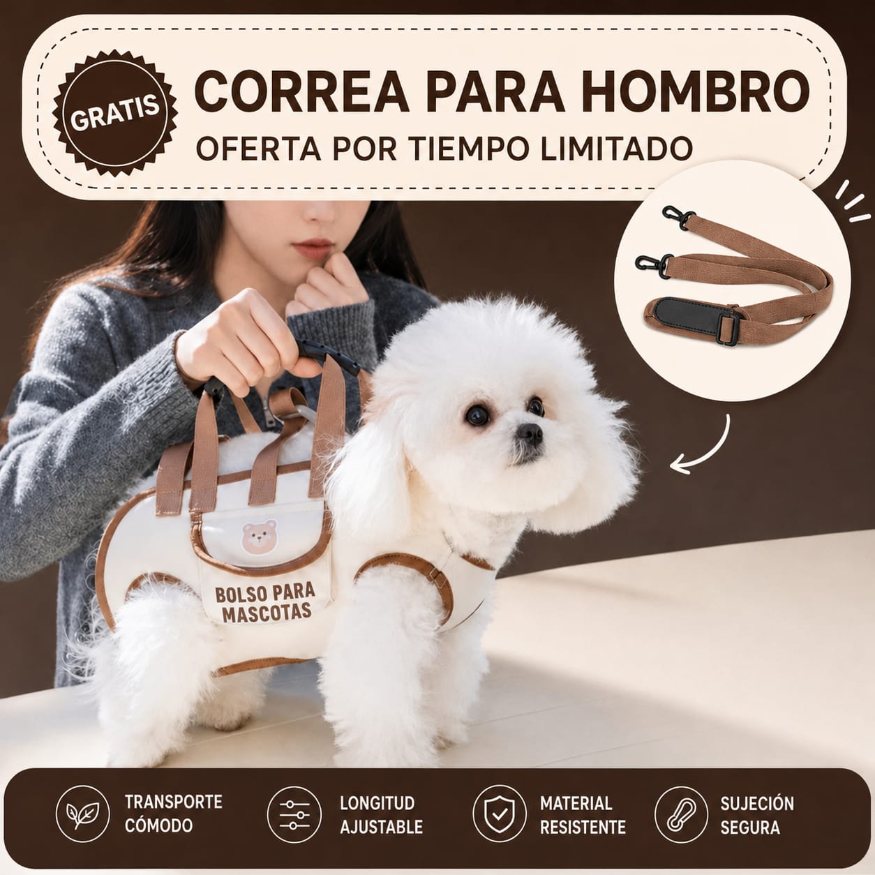 bolso para llevar la mascota